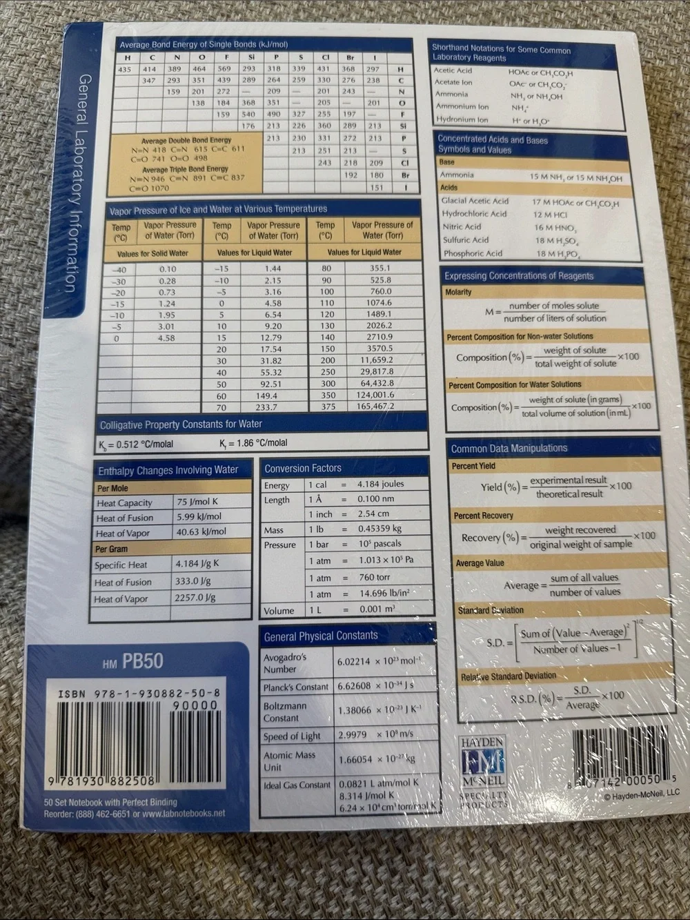 Student Lab Notebook - Orange and Blue